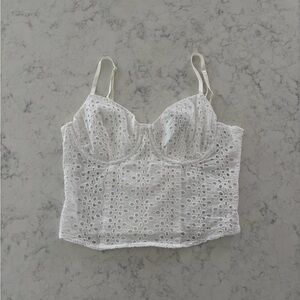 Princess Polly White Eyelet Lace Camisole